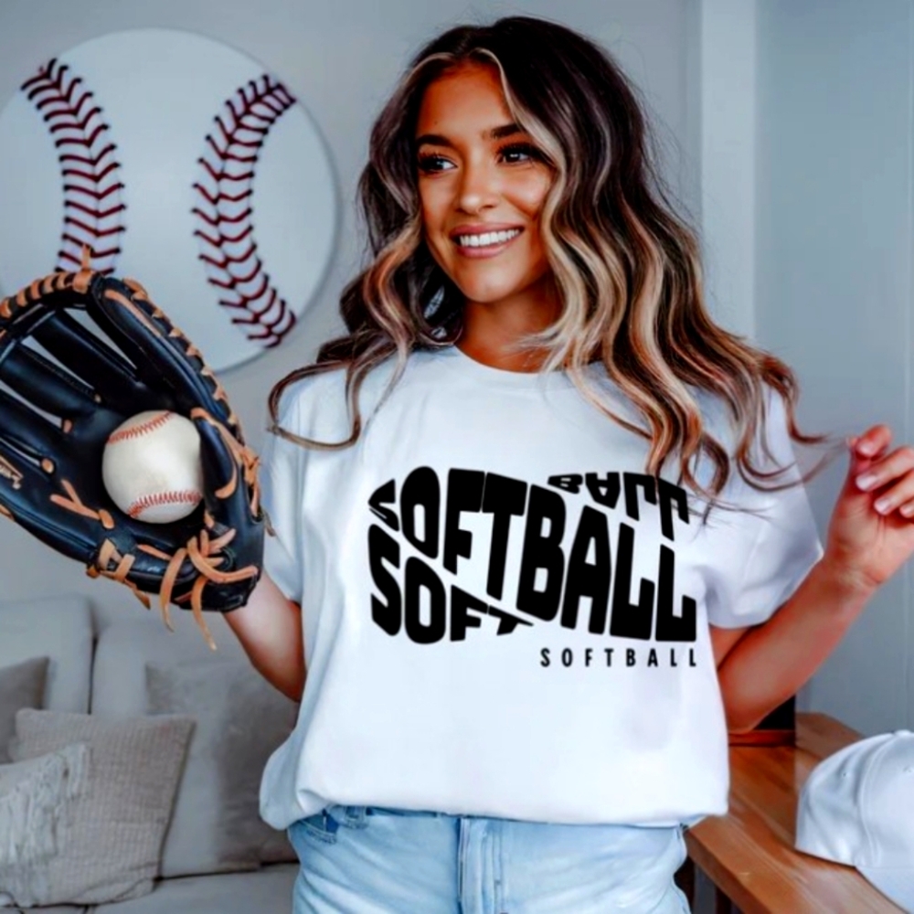 SINGLE COLOR SCREEN PRINT - SOFTBAL DTF Shirt Transfer